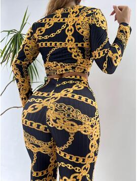 Compleu Dama EveaStyle Negru cu Auriu