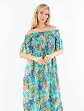 Rochie Dama AntoniColor Verde cu Vernil si Galben