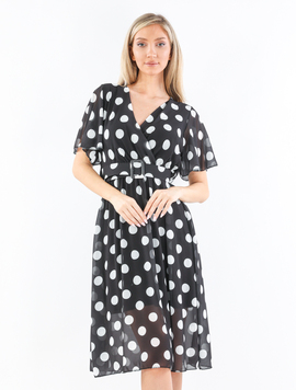 Rochie Dama LadyAnnita Negru cu Gri