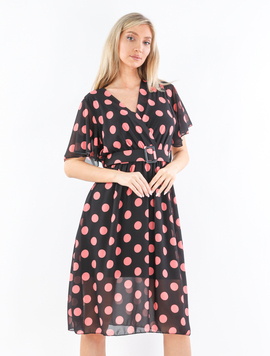 Rochie Dama LadyAnnita Negru cu Corai