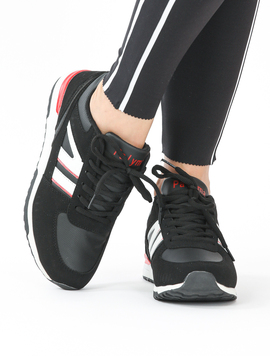 Adidasi Dama LindaStyle Rosu si Negru