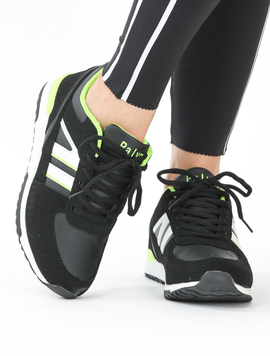 Adidasi Dama LindaStyle Verde si Negru