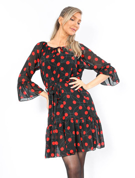 Rochie Dama Voal Bubbles Rosu