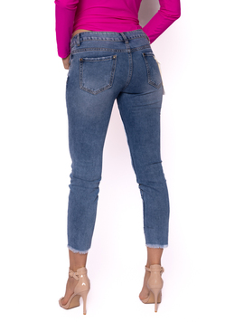 Jeans Dama Breloc Albastru