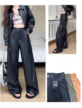 Pantaloni Dama LooseLeather Negru