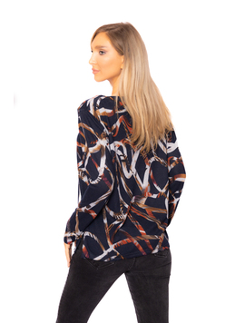 Bluza Dama Serenitate Bleumarin cu Gri