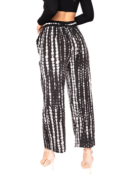 Pantaloni Dama TheaOne Negru cu Alb