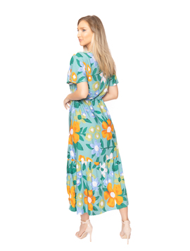 Rochie Dama Flori de Primavara Vernil
