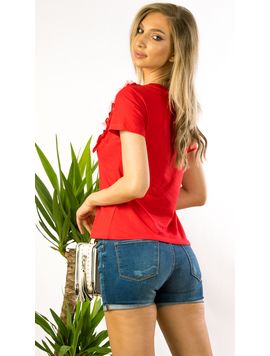 Bluza Dama Bumbac Byanco Rosu