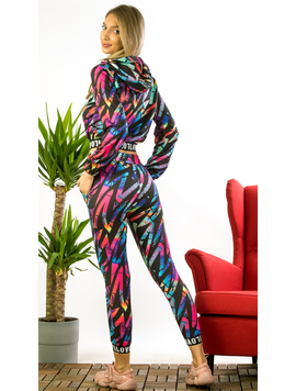Trening Dama Bumbac LoveAndPrint Negru