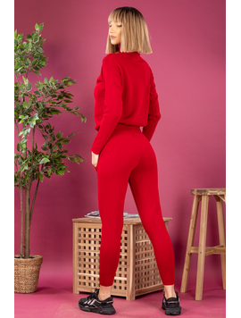 Compleu Dama Tricotat BiddyOne Rosu