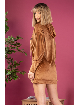 Rochie Hanorac VelvetParis Cafeniu