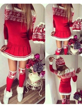 Set Trei Piese ChristmassGirl Rosu
