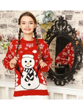 Pulover Dama OneChristmas Rosu