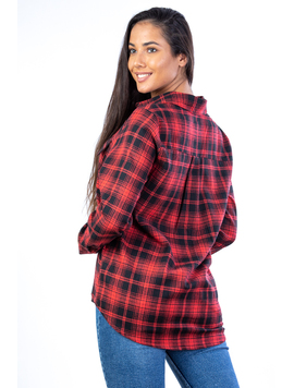Camasa Dama ArixFashion Rosu si Negru