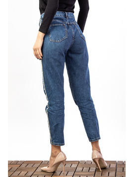 Blugi Dama Mom Fit YellySix Bleumarin