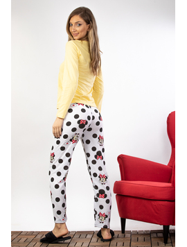 Pijama Dama Bumbac MinnieOnee Galben