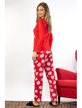 Pijama Dama Bumbac SheepOne Rosu