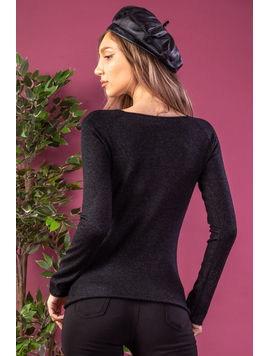 Pulover Dama JustMarilyn Negru