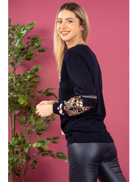 Pulover Dama TraditionalLorrys Bleumarin