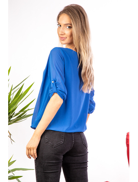 Bluza Dama Voal OllaOne Albastru