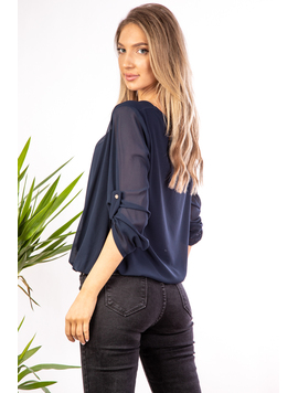 Bluza Dama Voal OllaOne Bleumarin
