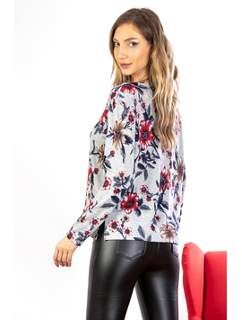 Bluza Dama KandyaOne Gri si Rosu