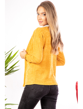 Cardigan Dama Tricot Yeels Mustar