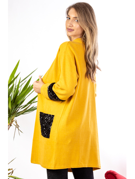 Cardigan Dama HandPey78 Mustar