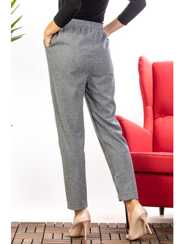 Pantaloni Dama Linka Gri si Crem