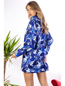 Rochie Hanorac Dama Tropera Albastru