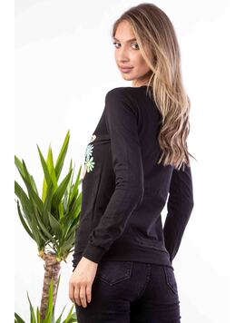 Bluza Dama Bumbac LoveFlowers Negru