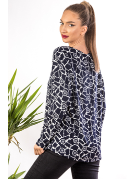 Bluza Dama Bumbac Monnys Bleumarin