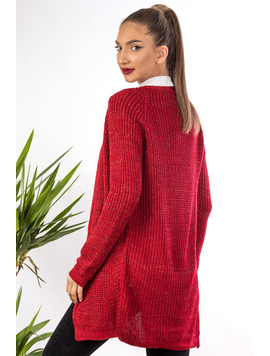 Cardigan Dama GoldInsert Rosu