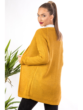 Cardigan Dama GoldInsert Mustar