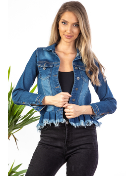 Geaca Dama Denim Carlos Bleumarin