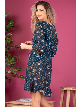 Rochie Dama Voal Jeddys Turcoaz