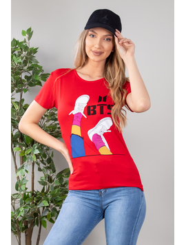 Tricou Dama ArmaanBTS Rosu