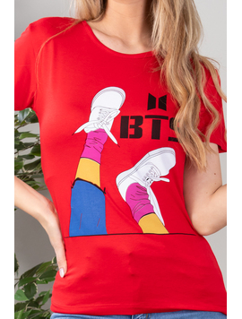 Tricou Dama ArmaanBTS Rosu