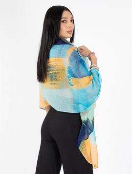 Esarfa Dama Warner Bleu