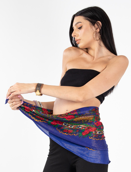 Esarfa Dama Peggy Bleumarin