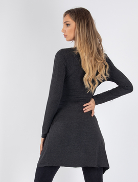 Cardigan Dama Brenda Gri Inchis