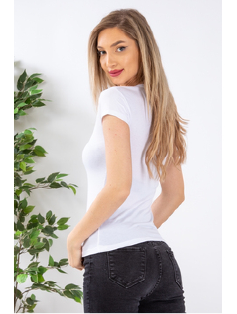 Tricou Dama HappyMarchy Alb