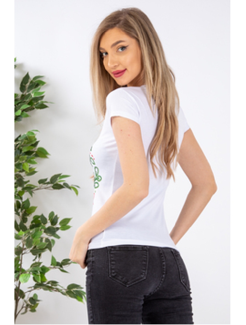Tricou Dama MarchyHappy Alb