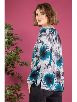 Bluza Dama ShortFlowerOne Turcoaz