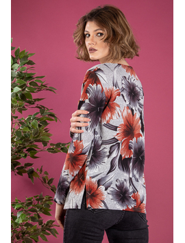Bluza Dama ShortFlowerOne Caramiziu