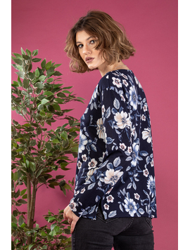 Bluza Dama ShortFlowerOne Bleumarin