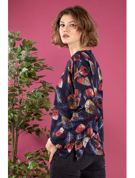 Bluza Dama ShortFlowerTwo Bleumarin