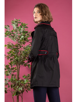 Trench Dama Leighton Negru
