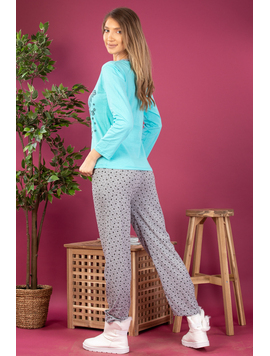 Pijama Dama TeeganThree Bleu